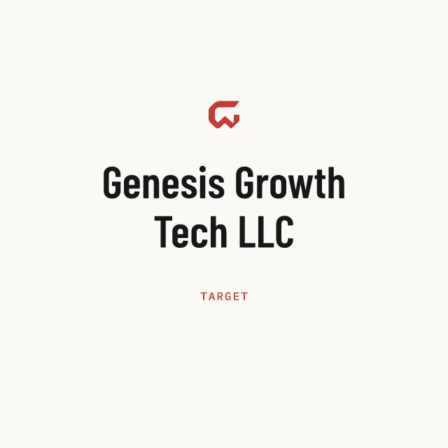 Target: Genesis Growth Tech LLC