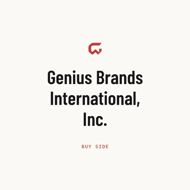 Buy side: Genius Brands International, Inc.