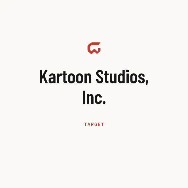 Target: Kartoon Studios, Inc.