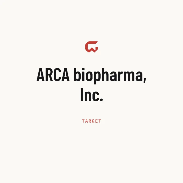 Target: ARCA biopharma, Inc.