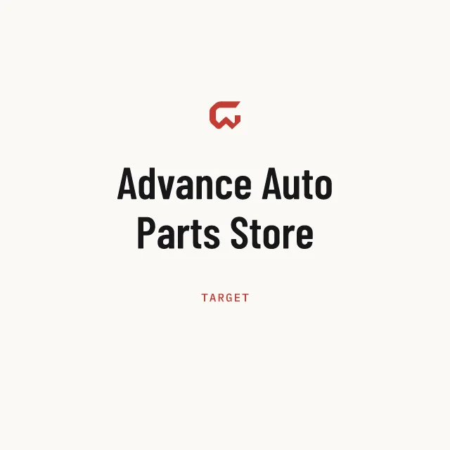 Target: Advance Auto Parts Store