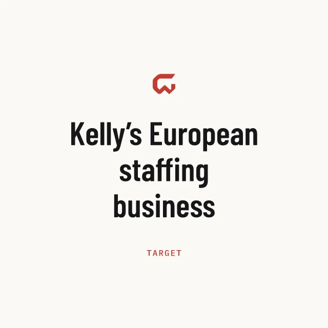 Target: Kelly’s European staffing business