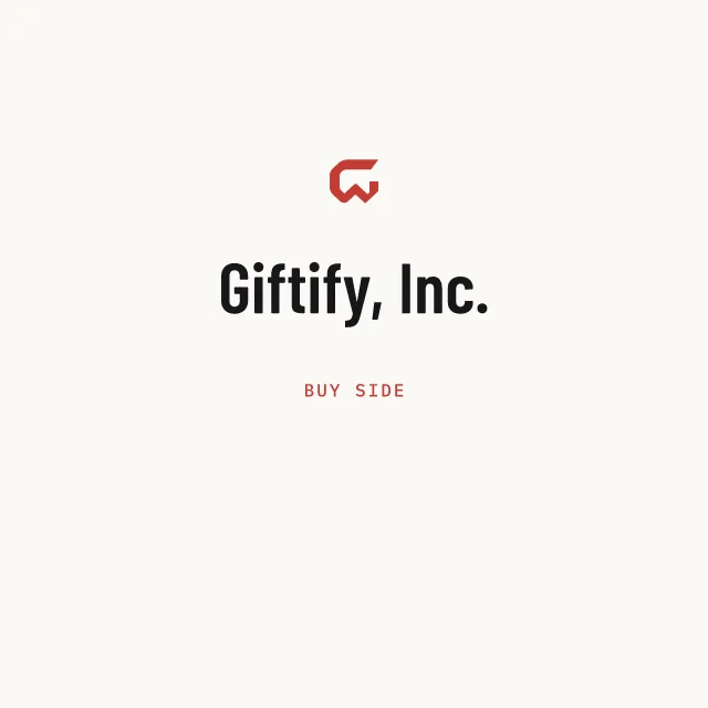 Buy side: Giftify, Inc.