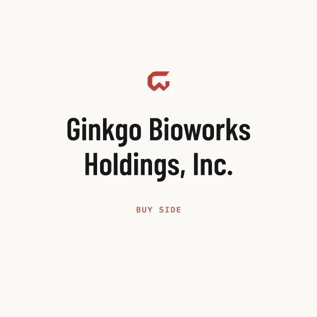 Buy side: Ginkgo Bioworks Holdings, Inc.