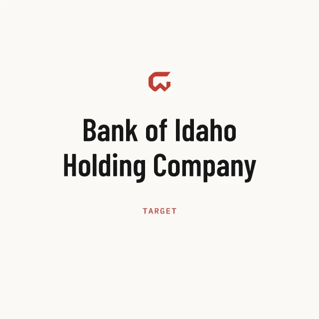 Target: Bank of Idaho Holding Company