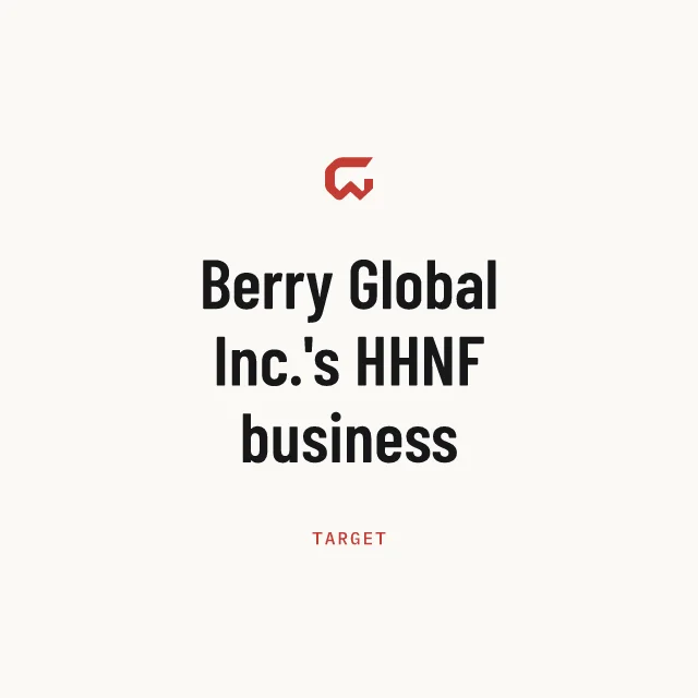 Target: Berry Global Inc.'s HHNF business
