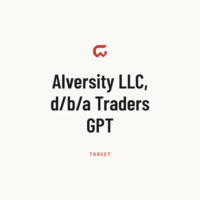 Target: AIversity LLC, d/b/a Traders GPT