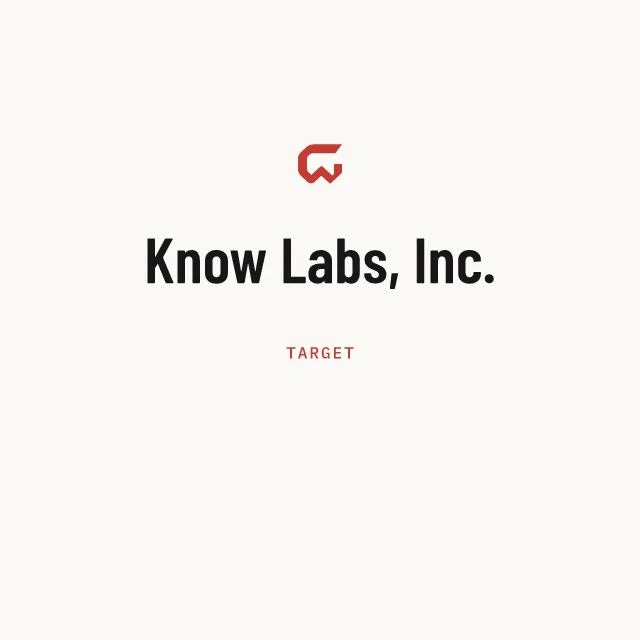 Target: Know Labs, Inc.