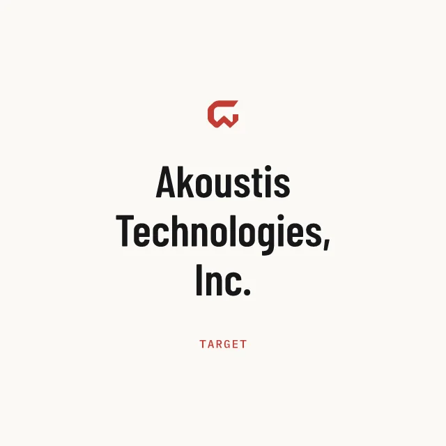 Target: Akoustis Technologies, Inc.