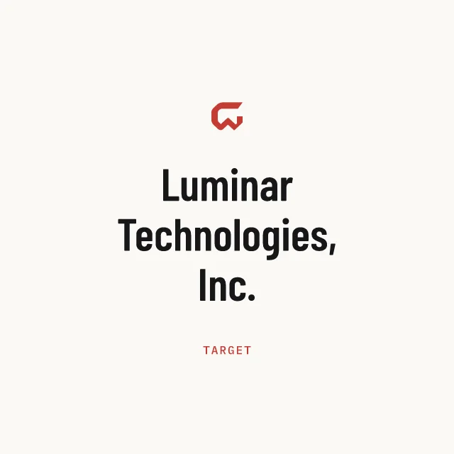 Target: Luminar Technologies, Inc.