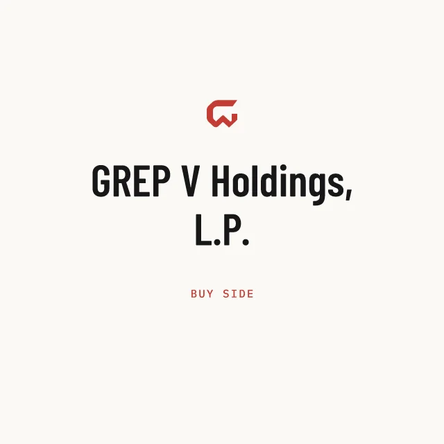 Buy side: GREP V Holdings, L.P.