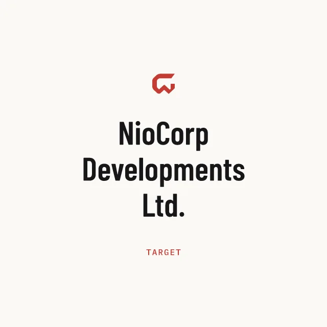 Target: NioCorp Developments Ltd.