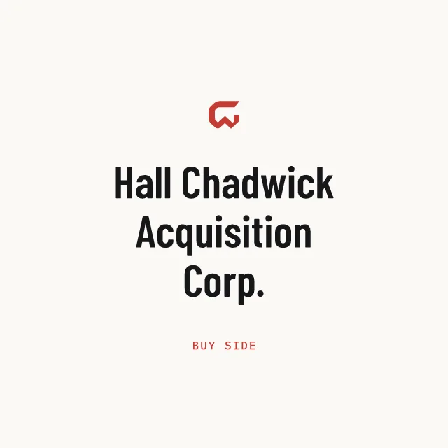 Buy side: Hall Chadwick Acquisition Corp.