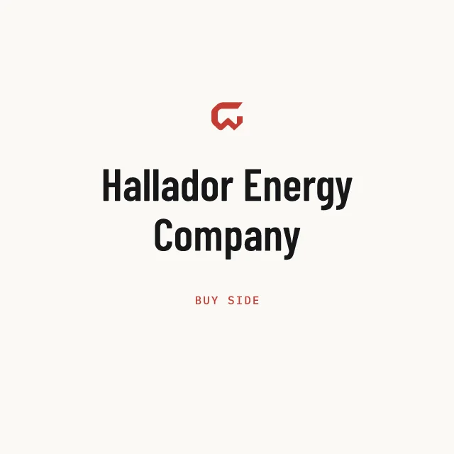 Buy side: Hallador Energy Company