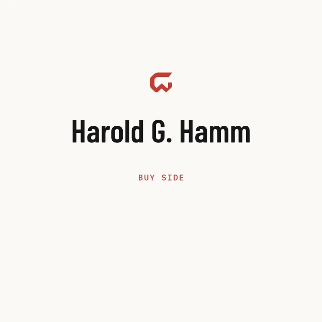 Buy side: Harold G. Hamm