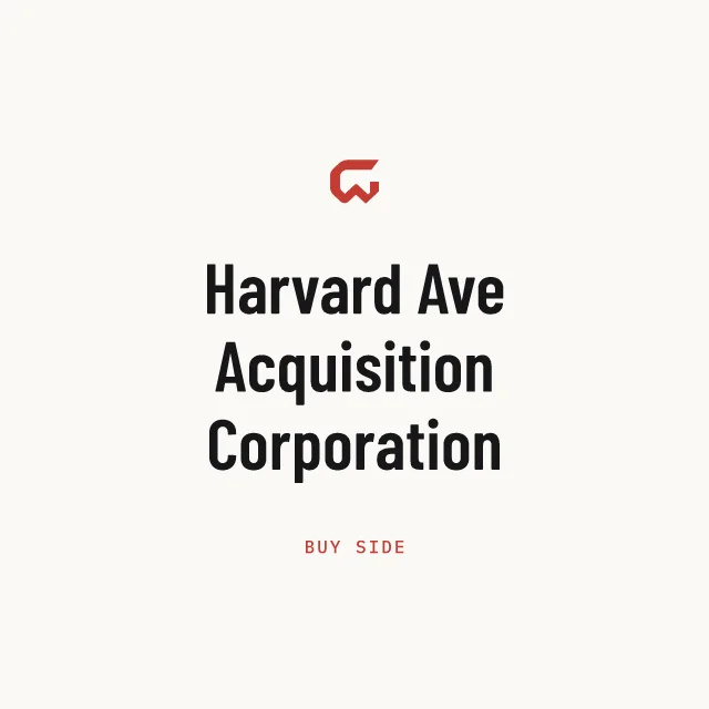 Buy side: Harvard Ave Acquisition Corporation