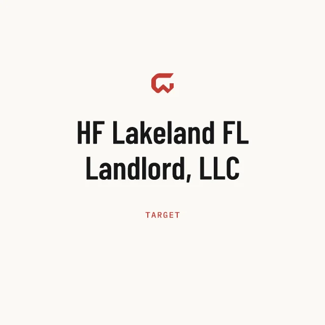 Target: HF Lakeland FL Landlord, LLC