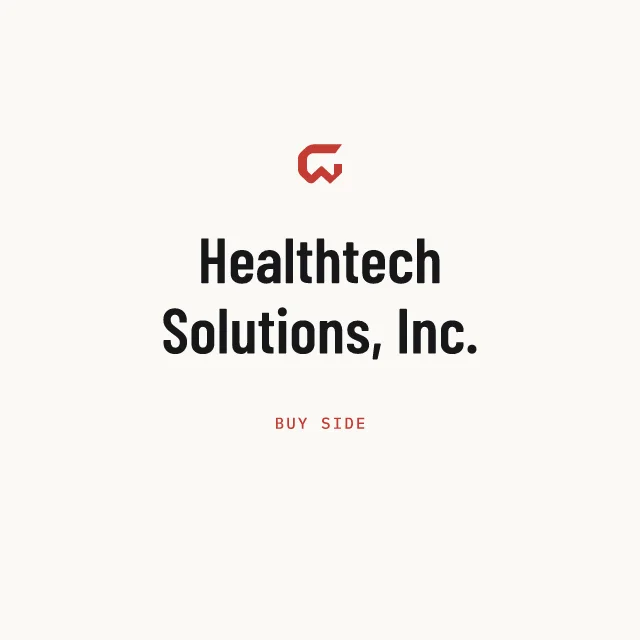 Buy side: Healthtech Solutions, Inc.