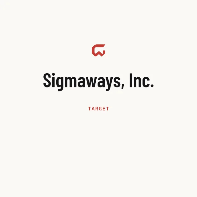 Target: Sigmaways, Inc.