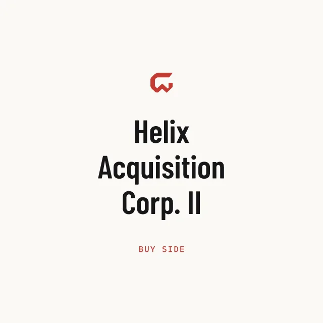Buy side: Helix Acquisition Corp. II