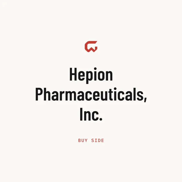 Buy side: Hepion Pharmaceuticals, Inc.