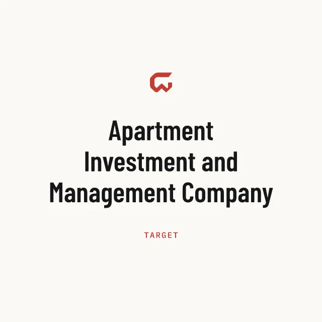 Target: Apartment Investment and Management Company