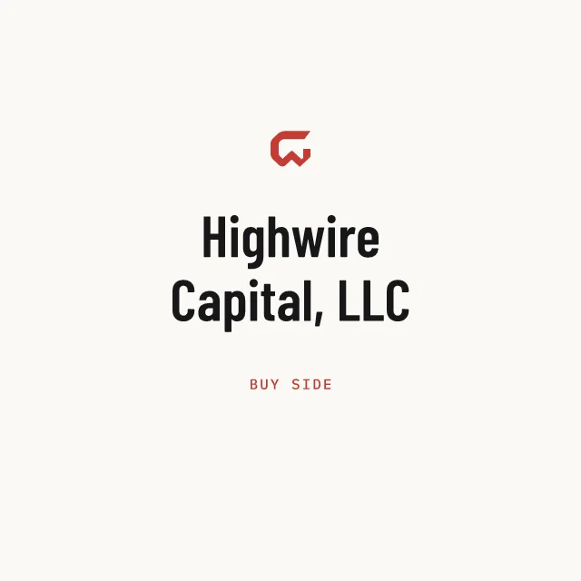 Buy side: Highwire Capital, LLC