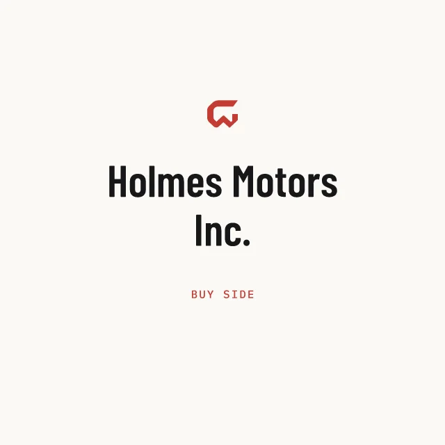 Buy side: Holmes Motors Inc.