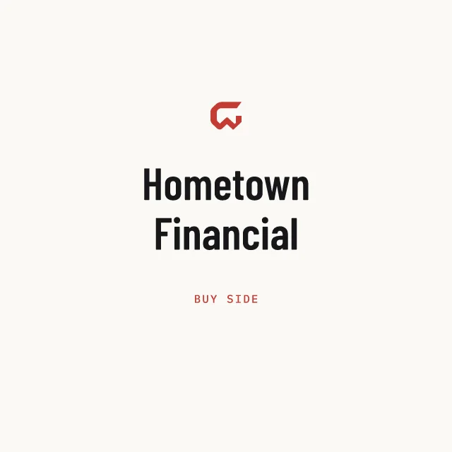 Buy side: Hometown Financial