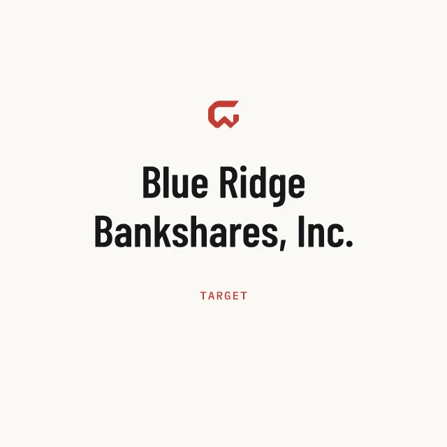 Target: Blue Ridge Bankshares, Inc.
