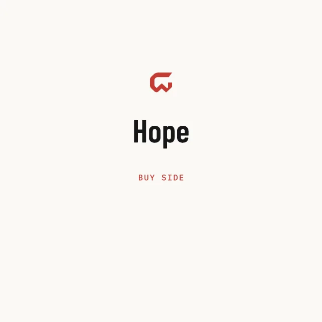 Buy side: Hope