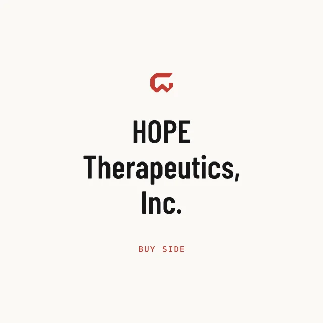 Buy side: HOPE Therapeutics, Inc.