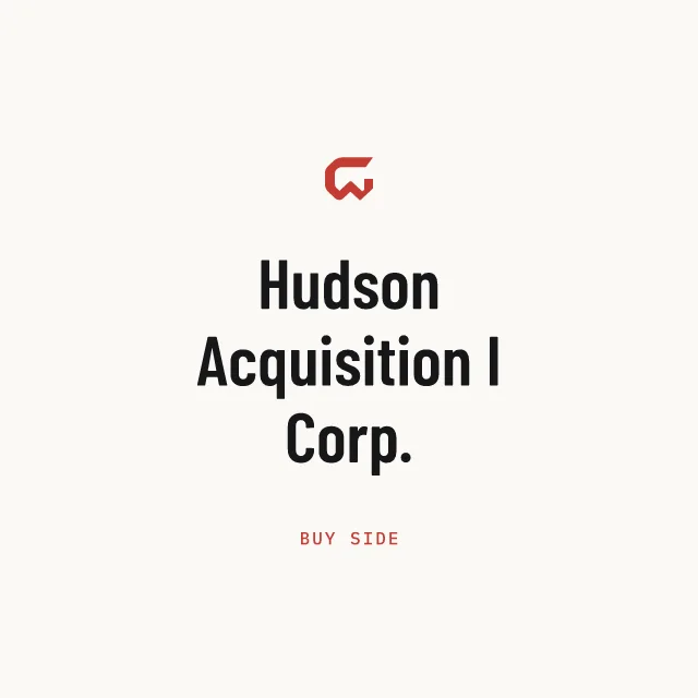 Buy side: Hudson Acquisition I Corp.