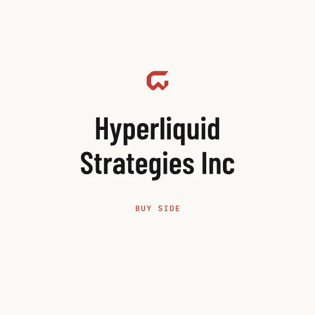 Buy side: Hyperliquid Strategies Inc