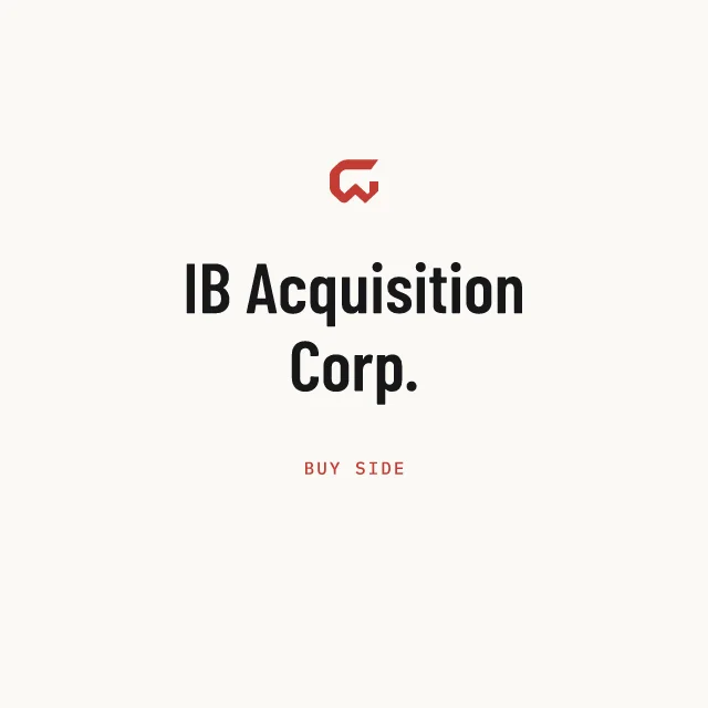 Buy side: IB Acquisition Corp.