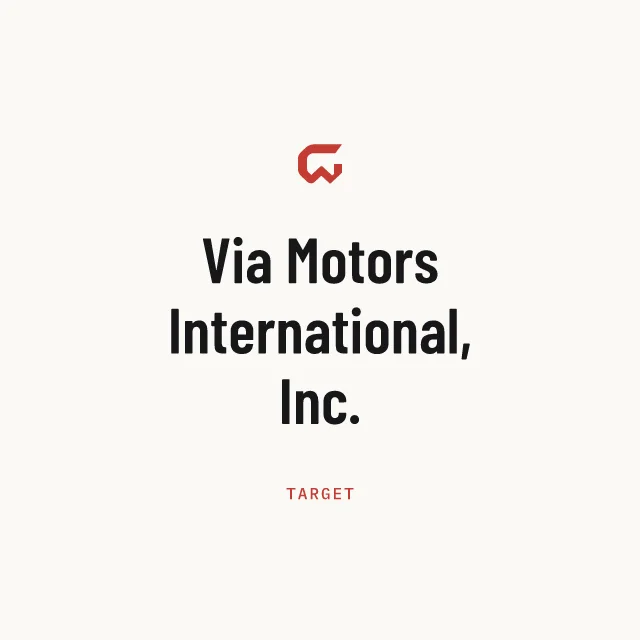 Target: Via Motors International, Inc.