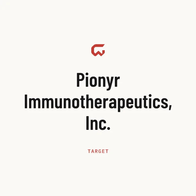 Target: Pionyr Immunotherapeutics, Inc.