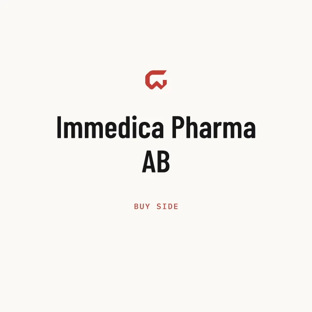 Buy side: Immedica Pharma AB