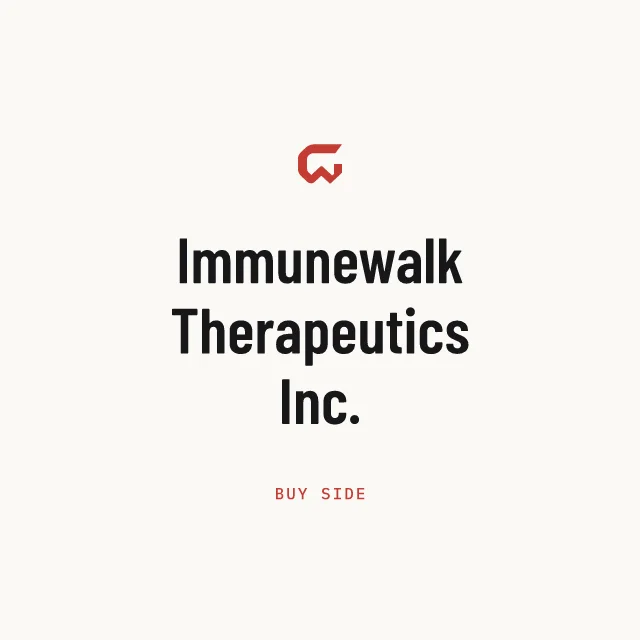 Buy side: Immunewalk Therapeutics Inc.