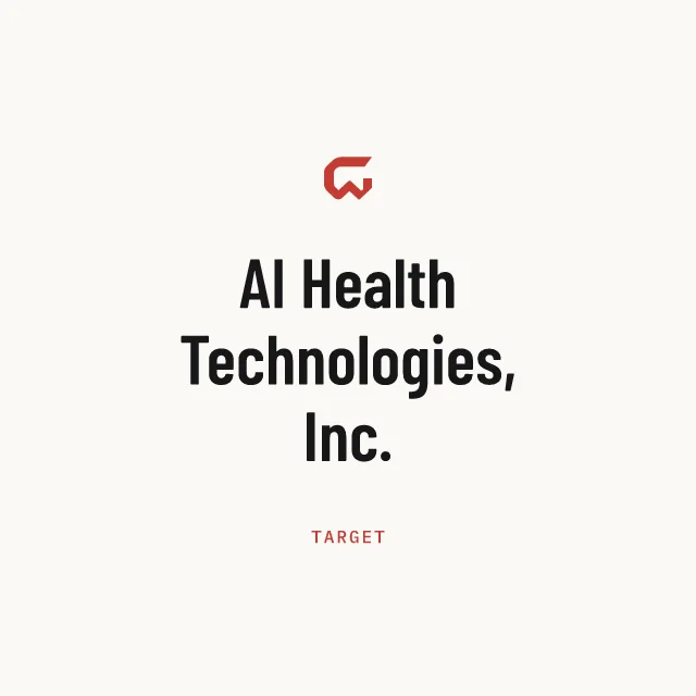 Target: AI Health Technologies, Inc.