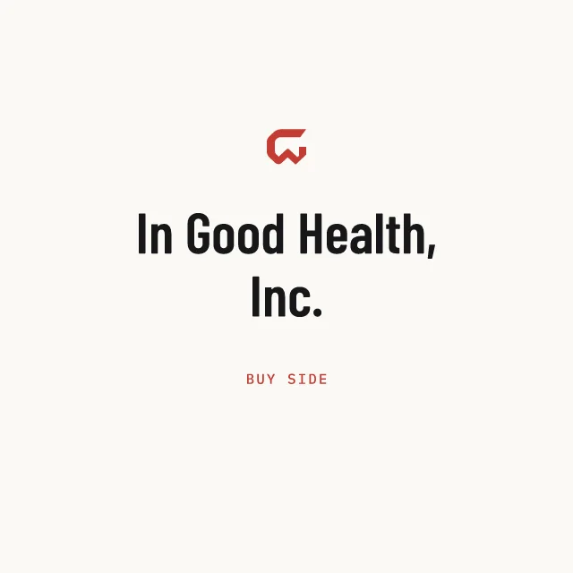 Buy side: In Good Health, Inc.