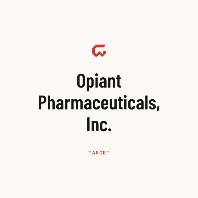 Target: Opiant Pharmaceuticals, Inc.