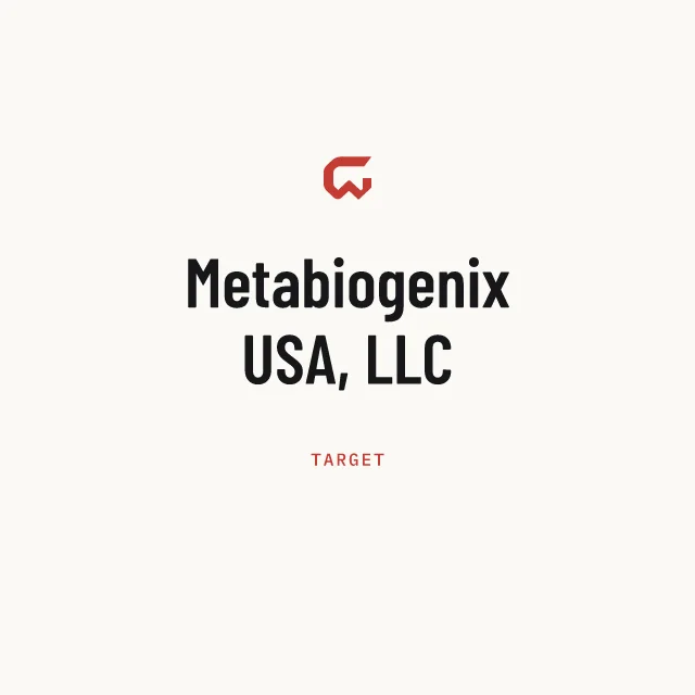 Target: Metabiogenix USA, LLC
