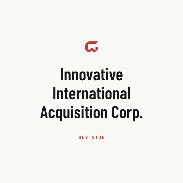Buy side: Innovative International Acquisition Corp.