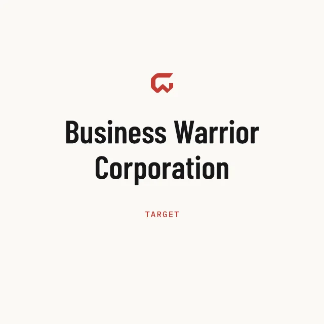 Target: Business Warrior Corporation