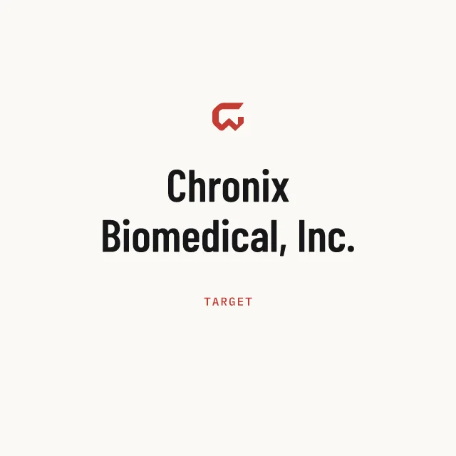 Target: Chronix Biomedical, Inc.