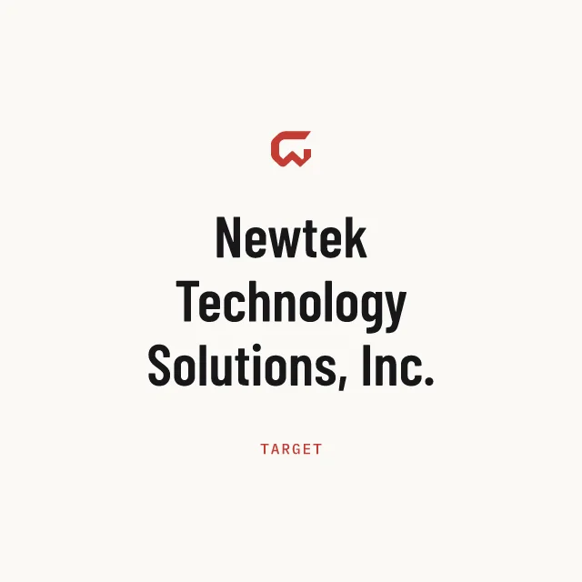 Target: Newtek Technology Solutions, Inc.