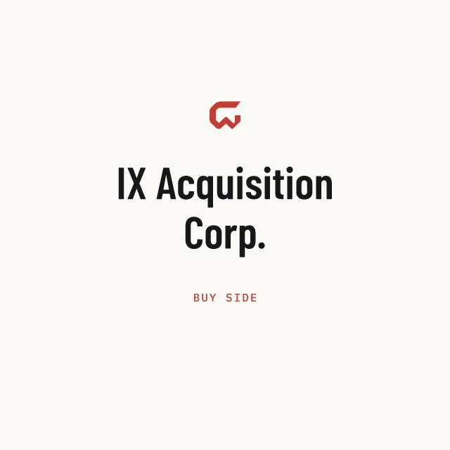 Buy side: IX Acquisition Corp.