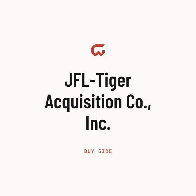 Buy side: JFL-Tiger Acquisition Co., Inc.