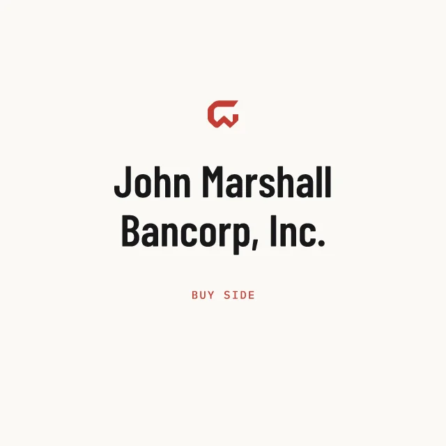 Buy side: John Marshall Bancorp, Inc.